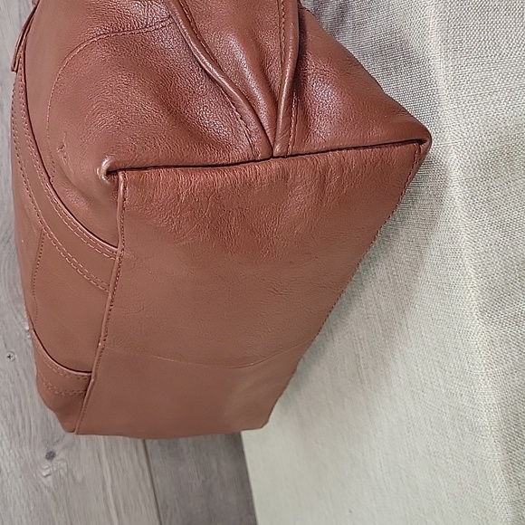 Frye Brown Leather Satchel Hand Bag Purse - Picture 7 of 13